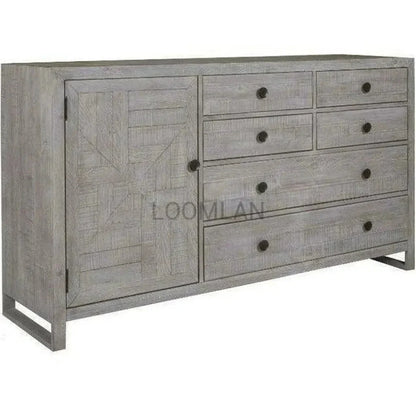68" Reclaimed Pine Wood Serenity Drawer Dresser - LOOMLAN - LOOMLAN - Dressers