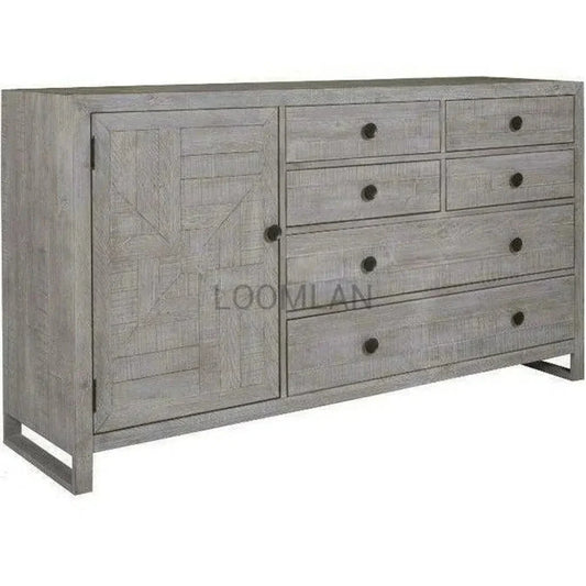68" Reclaimed Pine Wood Serenity Drawer Dresser - LOOMLAN - LOOMLAN - Dressers