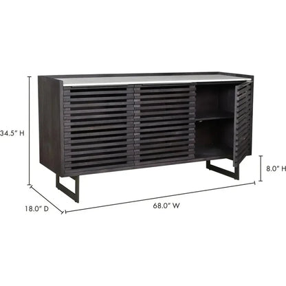 68 in Sideboard Mid Century With Marble Top - LOOMLAN - Moe's Home - Sideboards
