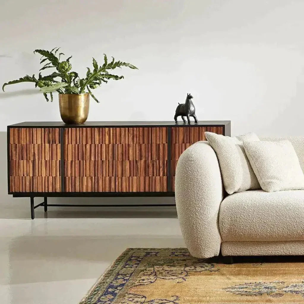 68.5 Inch Sideboard Mid Century Modern Black - LOOMLAN - Moe's Home - Sideboards