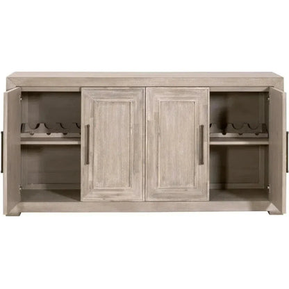 70" SolidWood Credenza With Wine Racks - LOOMLAN - Essentials For Living - Sideboards