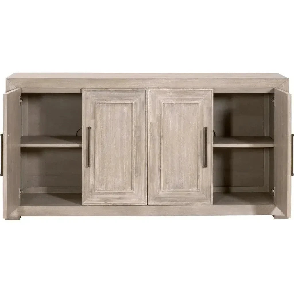 70" SolidWood Credenza With Wine Racks - LOOMLAN - Essentials For Living - Sideboards