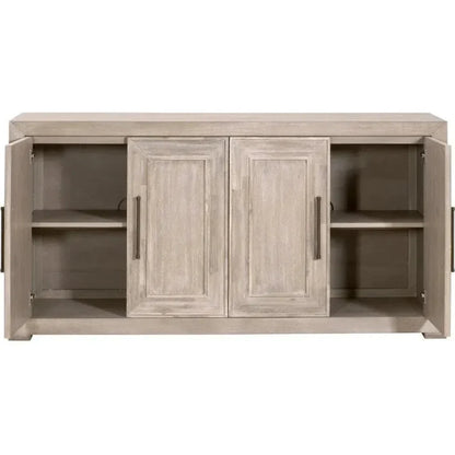 70" SolidWood Credenza With Wine Racks - LOOMLAN - Essentials For Living - Sideboards