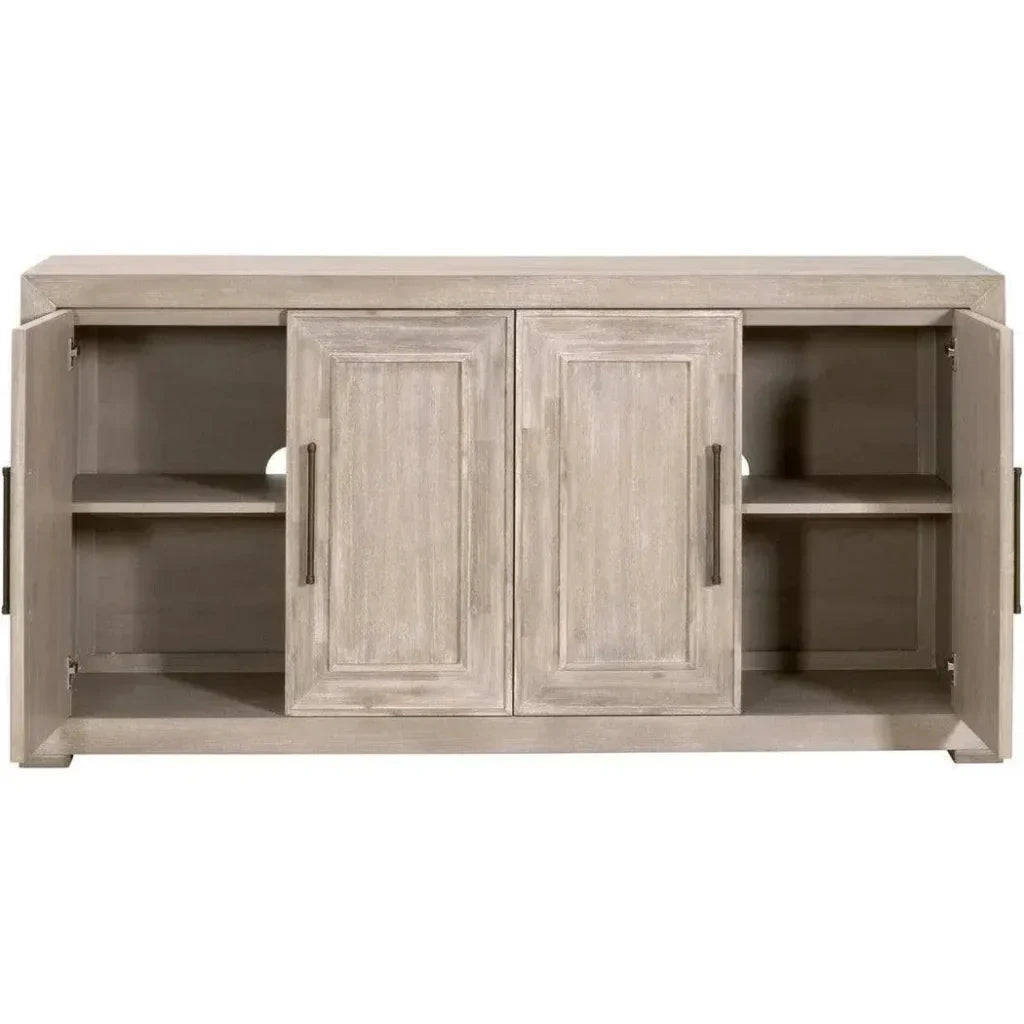 70" SolidWood Credenza With Wine Racks - LOOMLAN - Essentials For Living - Sideboards