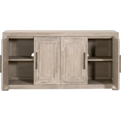 70" SolidWood Credenza With Wine Racks - LOOMLAN - Essentials For Living - Sideboards