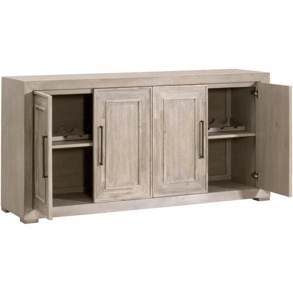 70" SolidWood Credenza With Wine Racks - LOOMLAN - Essentials For Living - Sideboards