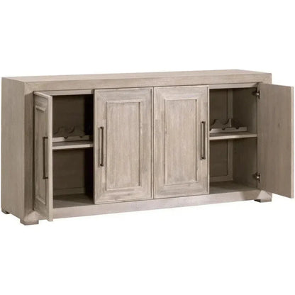70" SolidWood Credenza With Wine Racks - LOOMLAN - Essentials For Living - Sideboards