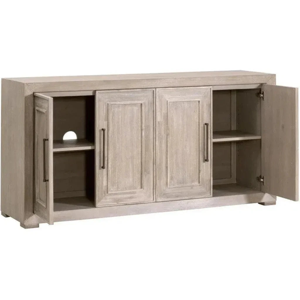 70" SolidWood Credenza With Wine Racks - LOOMLAN - Essentials For Living - Sideboards
