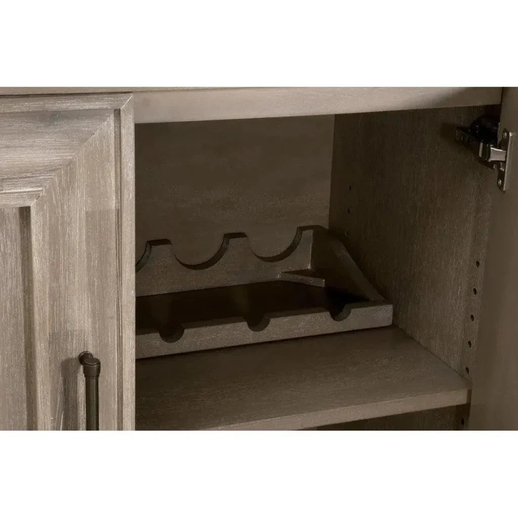 70" SolidWood Credenza With Wine Racks - LOOMLAN - Essentials For Living - Sideboards