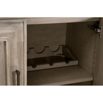 70" SolidWood Credenza With Wine Racks - LOOMLAN - Essentials For Living - Sideboards