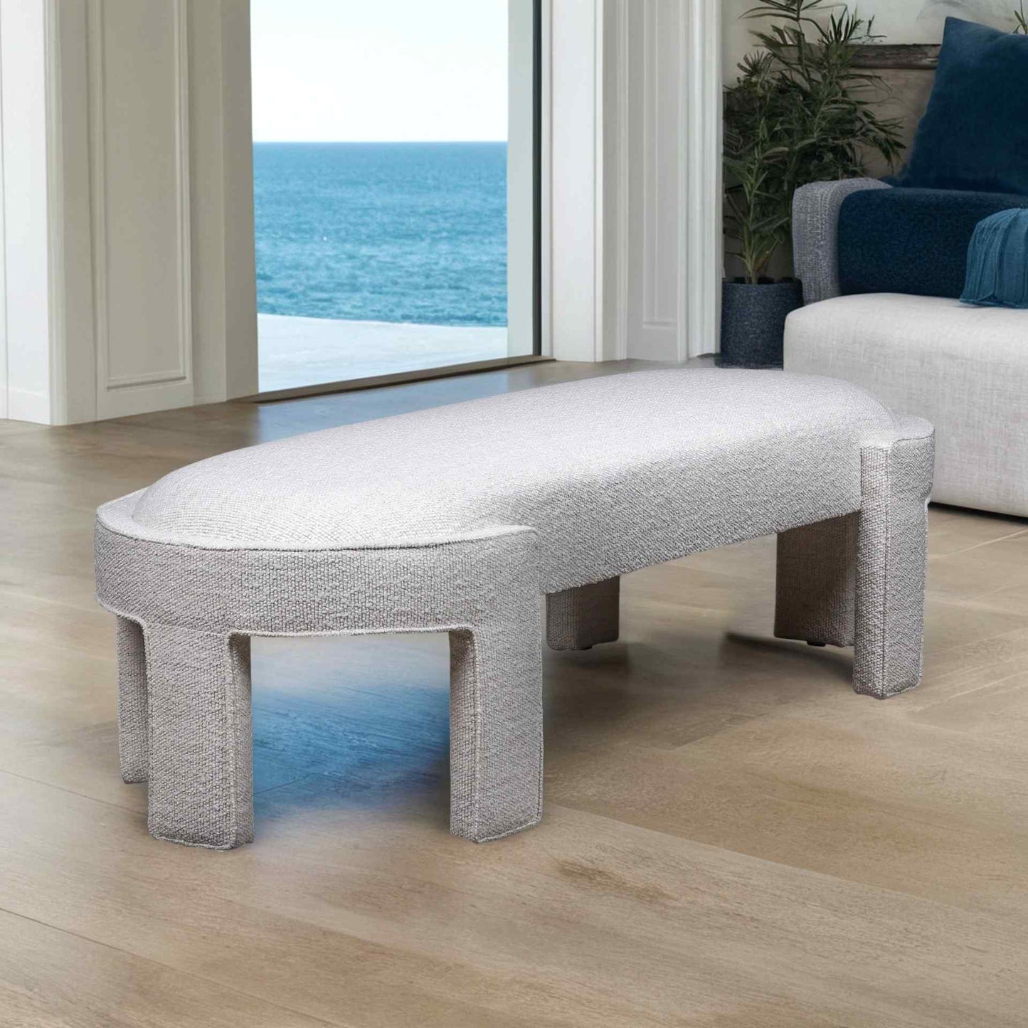 Gramercy Leather Ottoman Bench