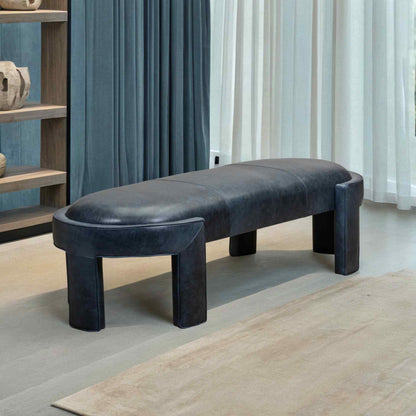 Gramercy Leather Ottoman Bench