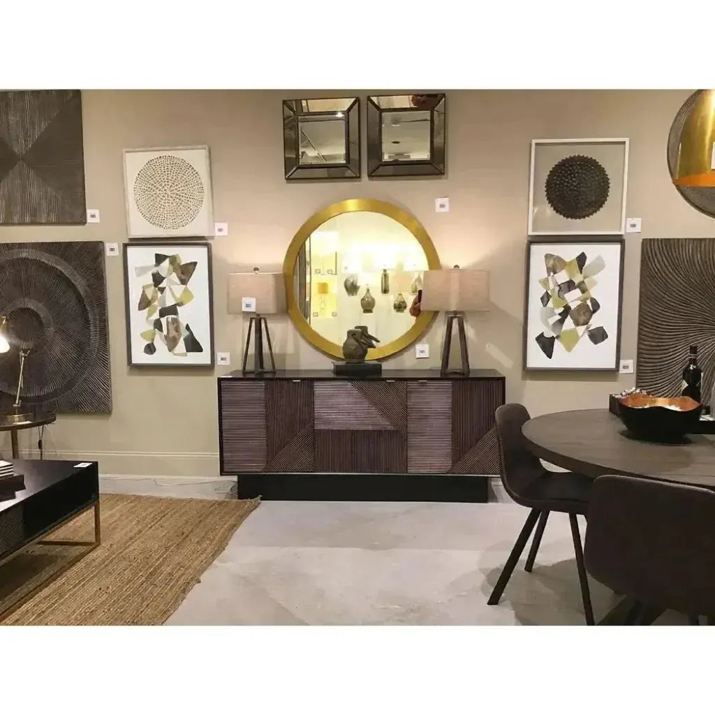 71" Brown Mid Century Modern Sideboard for Dining Room - LOOMLAN - Bassett Mirror - Sideboards