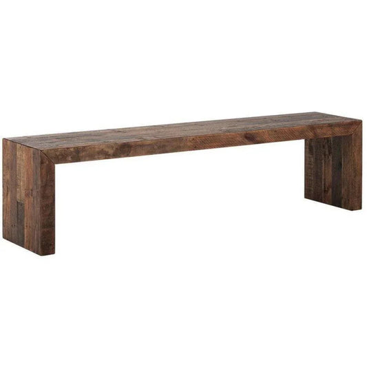 71 Inch Bench Large Light Brown Industrial - LOOMLAN - Moe's Home - Dining Benches