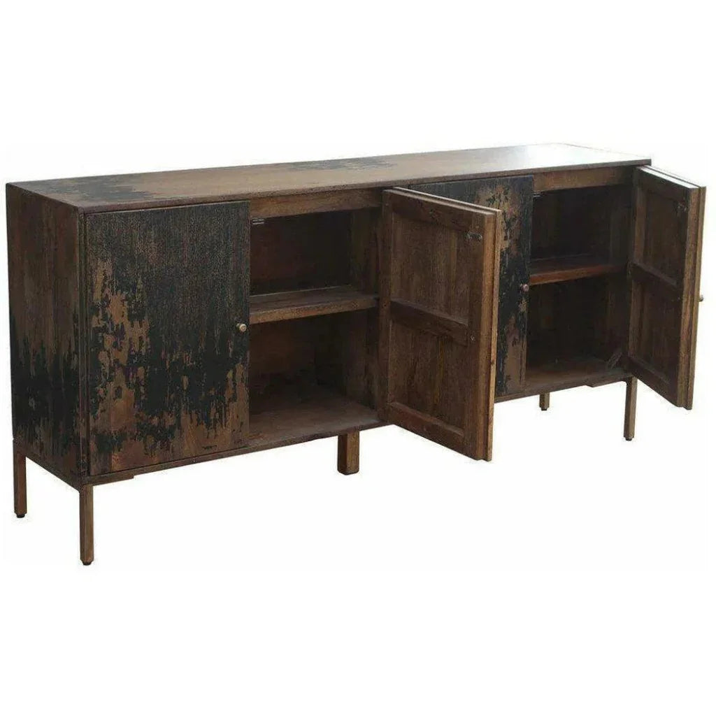 71 Inch Sideboard Black Rustic - LOOMLAN - Moe's Home - Sideboards