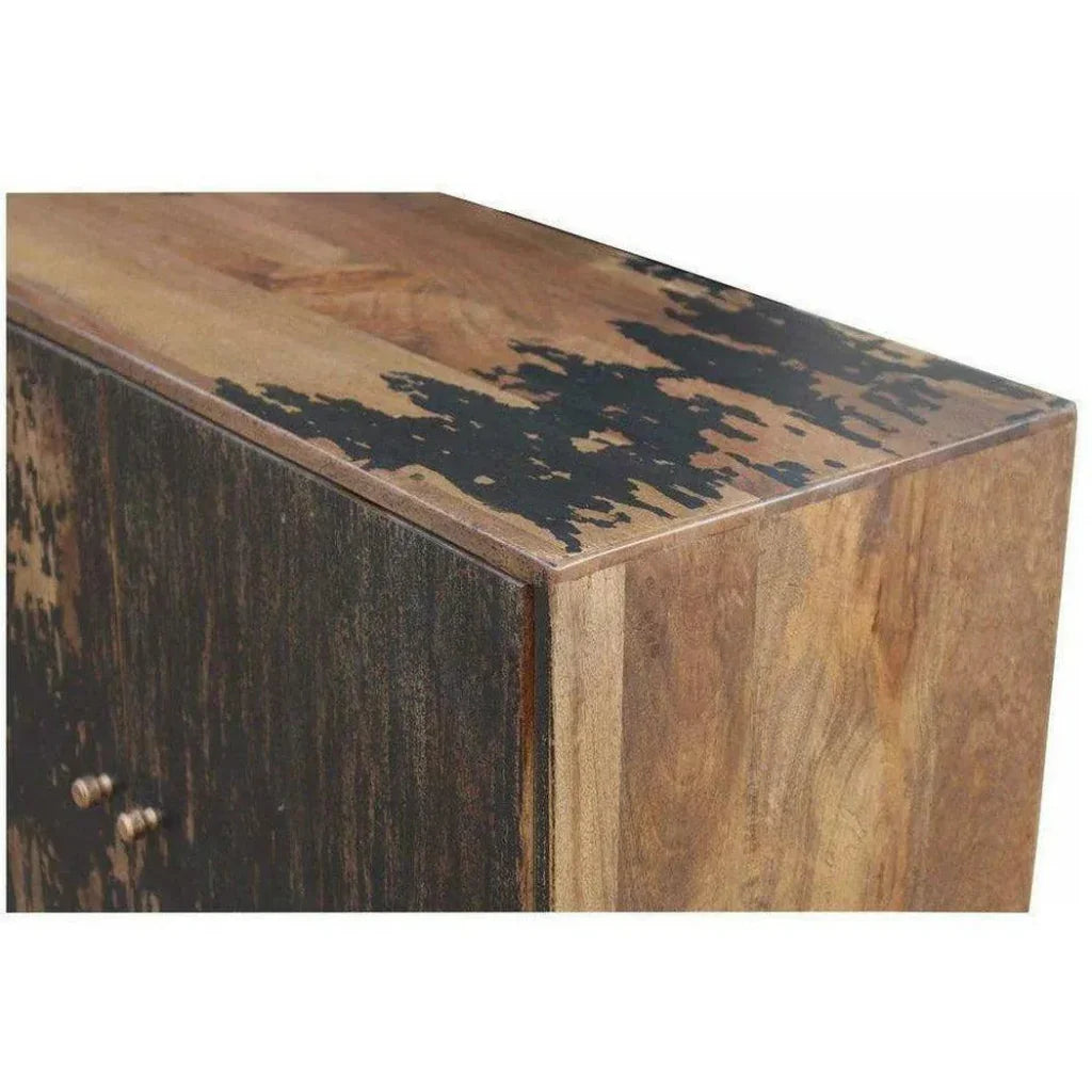 71 Inch Sideboard Black Rustic - LOOMLAN - Moe's Home - Sideboards