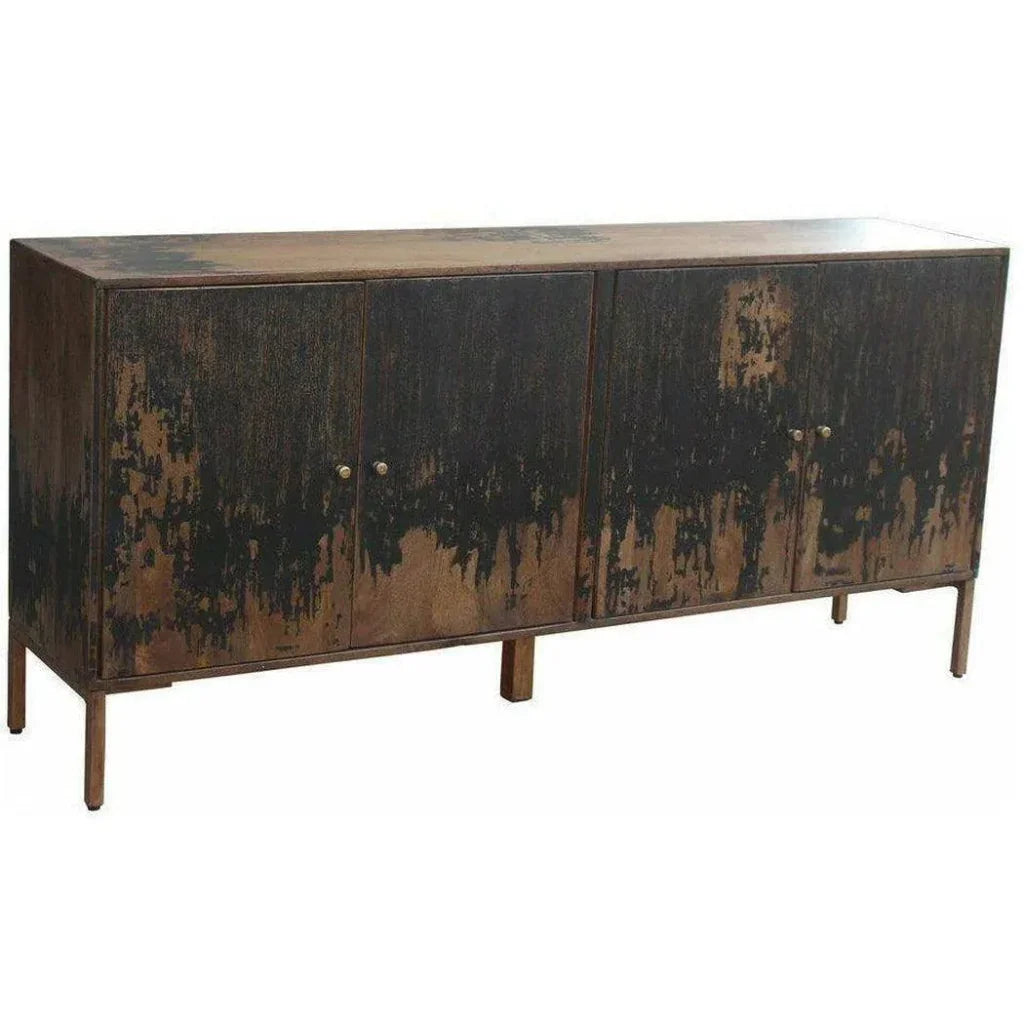 71 Inch Sideboard Black Rustic - LOOMLAN - Moe's Home - Sideboards