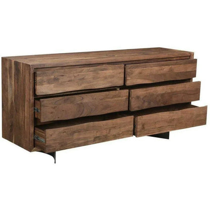 72 Inch Dresser Smoked Brown Industrial - LOOMLAN - Moe's Home - Dressers