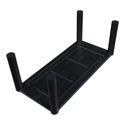 76" Solid Wood Black Rectangular Post Dining Table-Dining Tables-Moe's Home-LOOMLAN