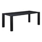 76" Solid Wood Black Rectangular Post Dining Table-Dining Tables-Moe's Home-LOOMLAN