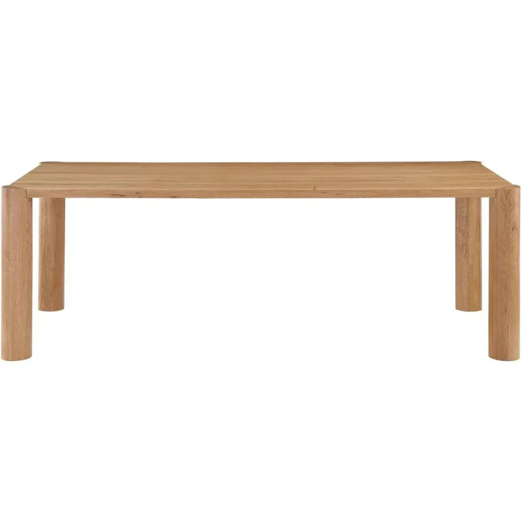 76" Solid Wood Natural Rectangular Post Dining Table-Dining Tables-Moe's Home-LOOMLAN