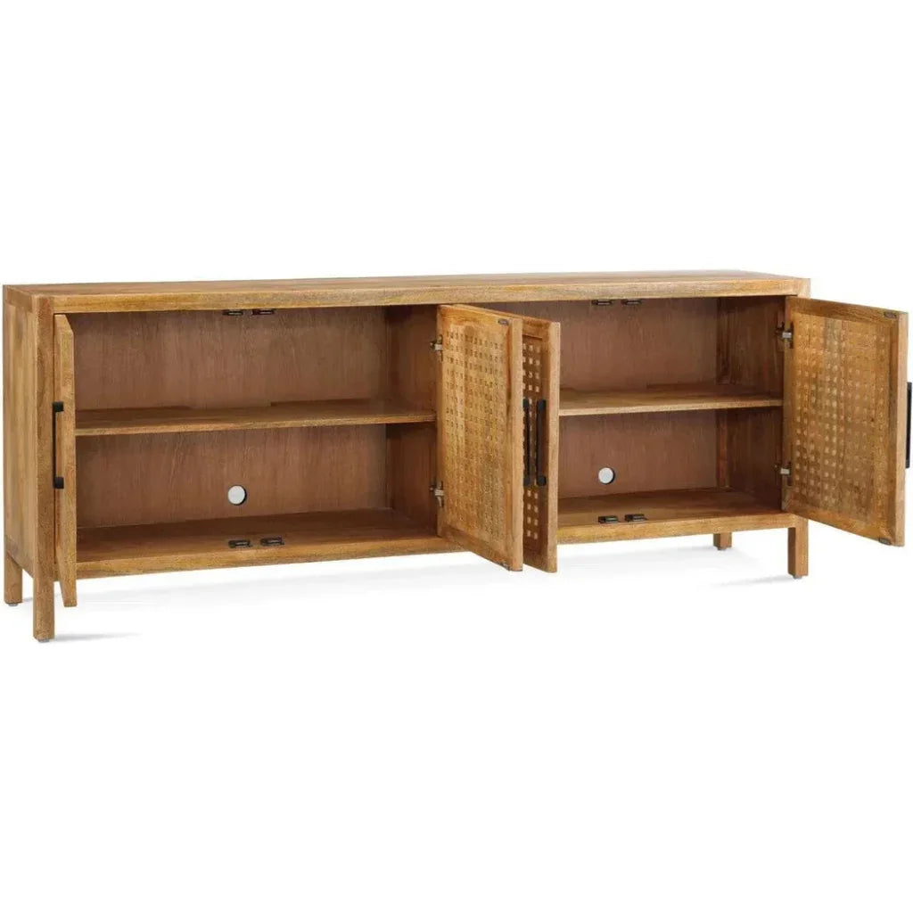 76" Wood Credenza Front Doors - LOOMLAN - Bassett Mirror - Sideboards