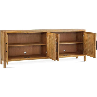 76" Wood Credenza Front Doors - LOOMLAN - Bassett Mirror - Sideboards