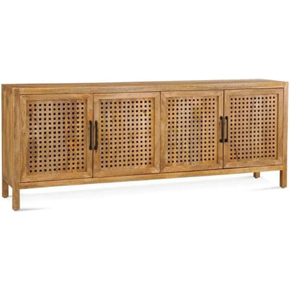 76" Wood Credenza Front Doors - LOOMLAN - Bassett Mirror - Sideboards