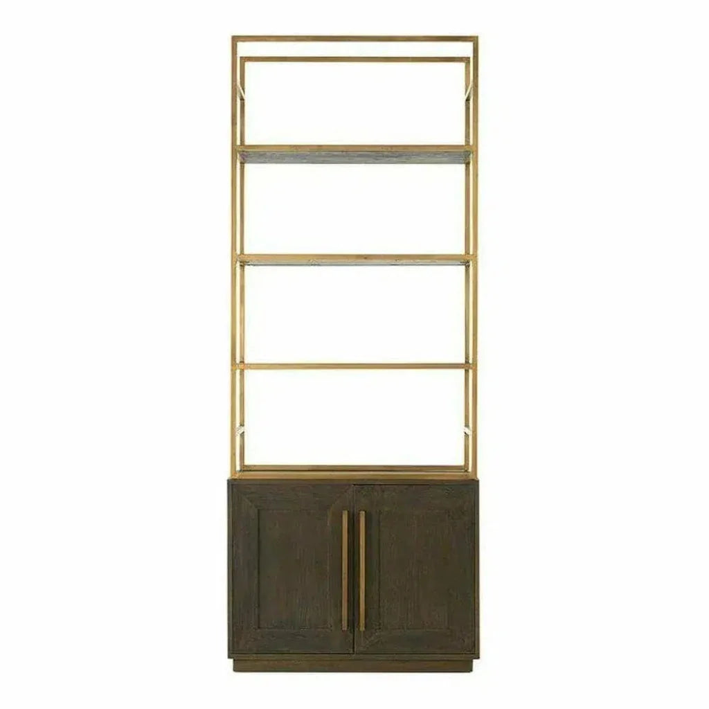 78 Inch Bookshelf Brown Art Deco - LOOMLAN - Moe's Home - Etageres