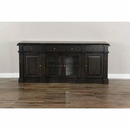 79" Black Walnut TV Stand or Buffet Server - LOOMLAN - Sunny D - Sideboards
