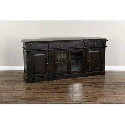 79" Black Walnut TV Stand or Buffet Server - LOOMLAN - Sunny D - Sideboards