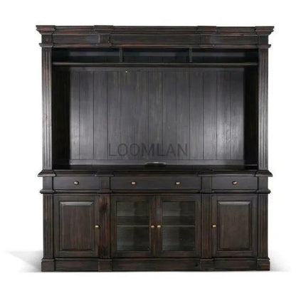 79" Black Walnut TV Stand or Buffet Server - LOOMLAN - Sunny D - Sideboards