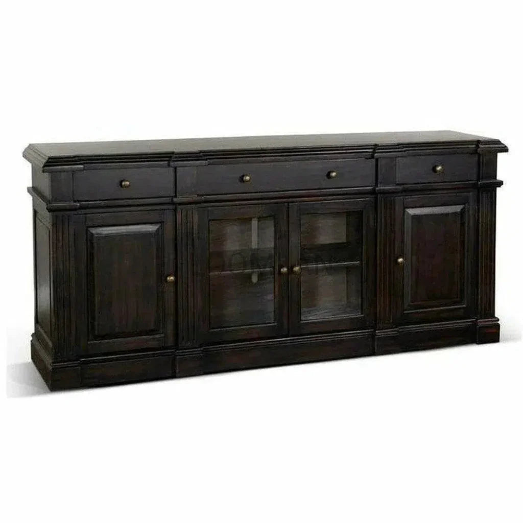 79" Black Walnut TV Stand or Buffet Server - LOOMLAN - Sunny D - Sideboards