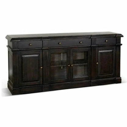 79" Black Walnut TV Stand or Buffet Server - LOOMLAN - Sunny D - Sideboards