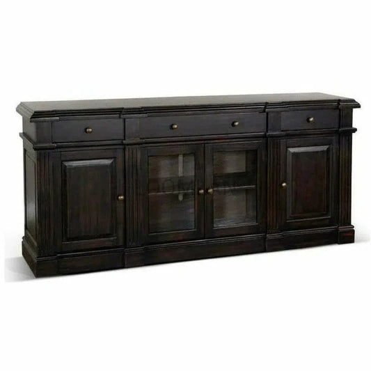 79" Black Walnut TV Stand or Buffet Server - LOOMLAN - Sunny D - Sideboards