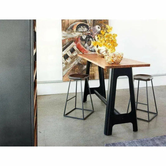 79 Inch Bar Table Natural Industrial - LOOMLAN - Moe's Home - Bar Tables