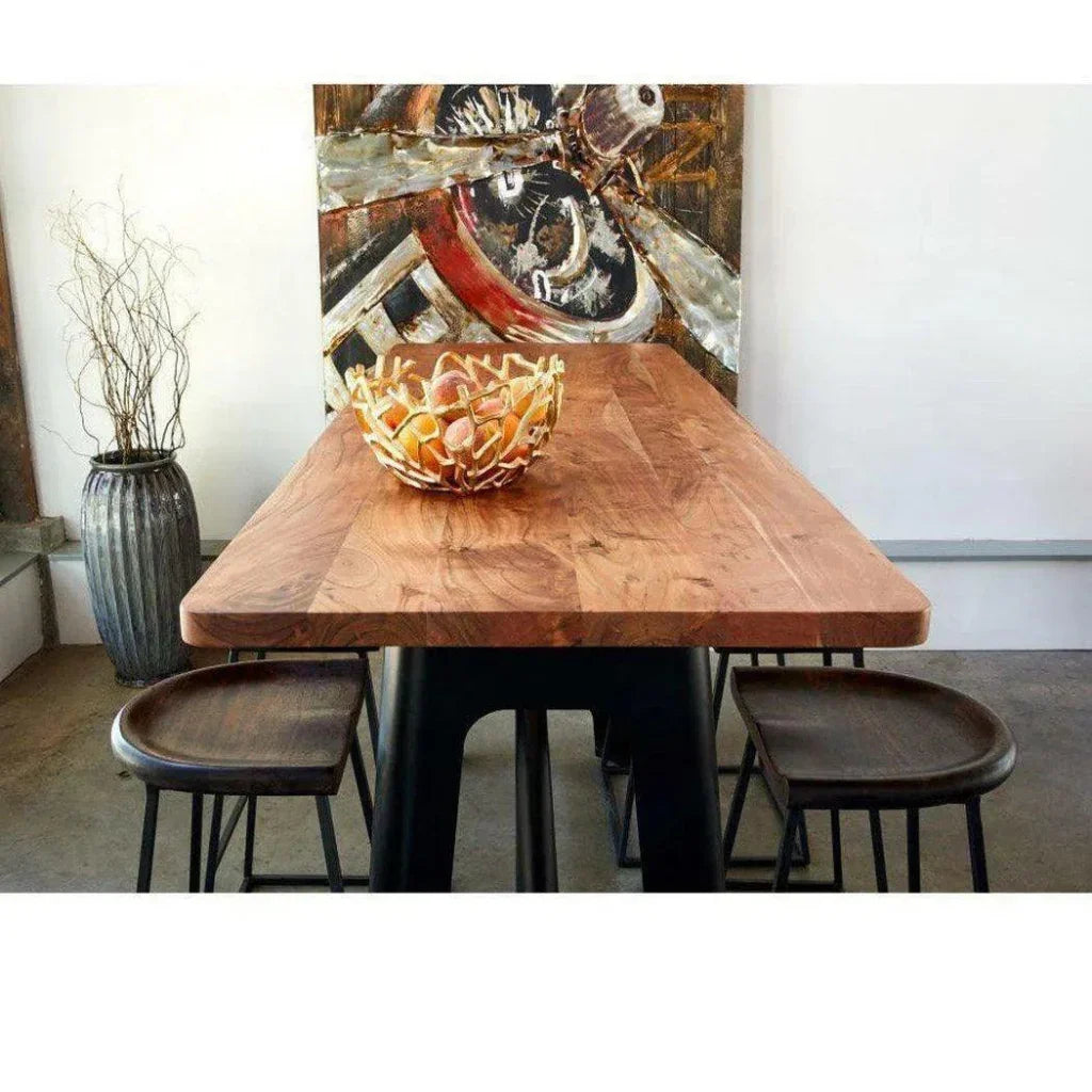 79 Inch Bar Table Natural Industrial - LOOMLAN - Moe's Home - Bar Tables