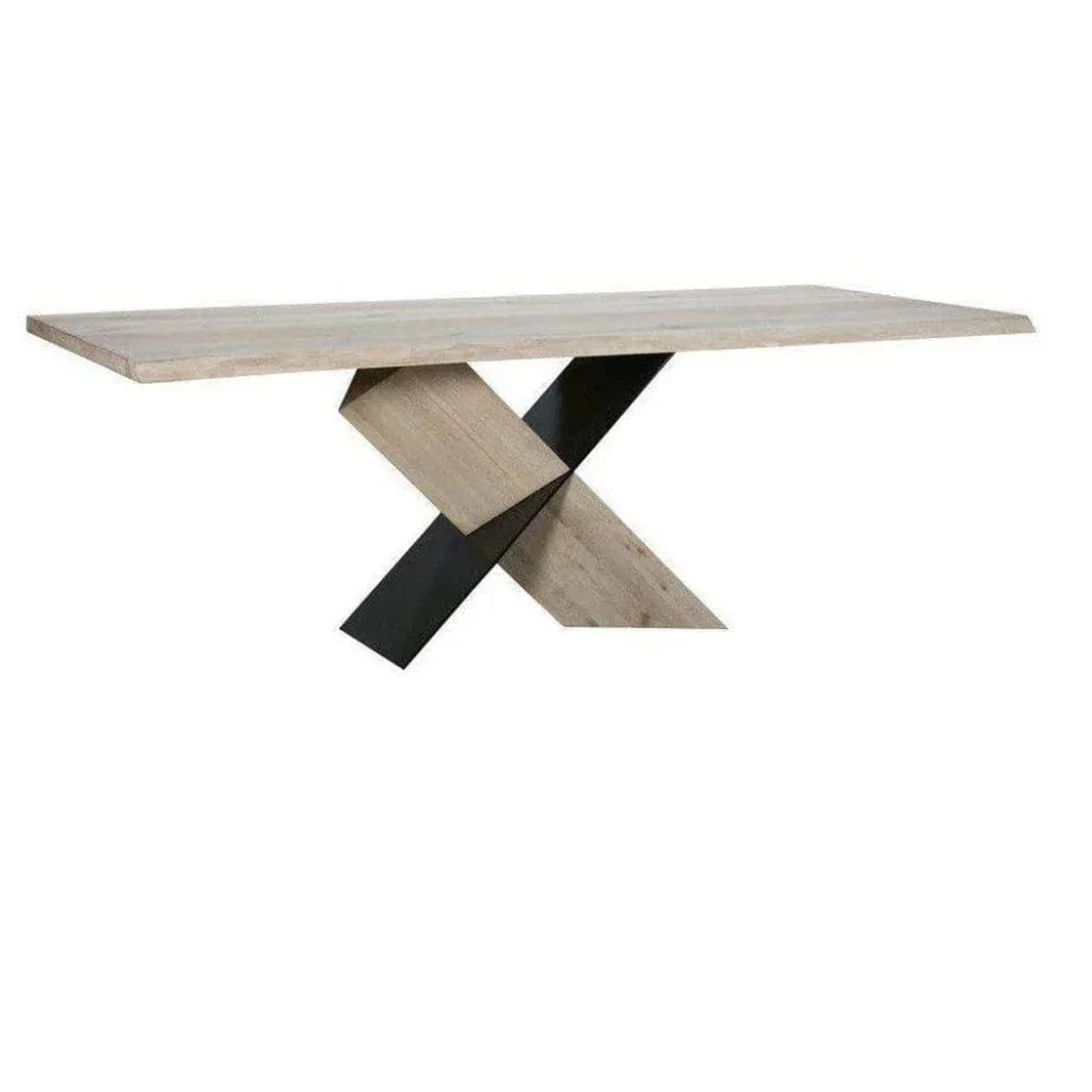 79 Inch Dining Table Natural Contemporary-Dining Tables-Moe's Home-LOOMLAN