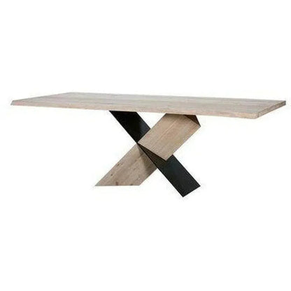 79 Inch Dining Table Natural Contemporary-Dining Tables-Moe's Home-LOOMLAN