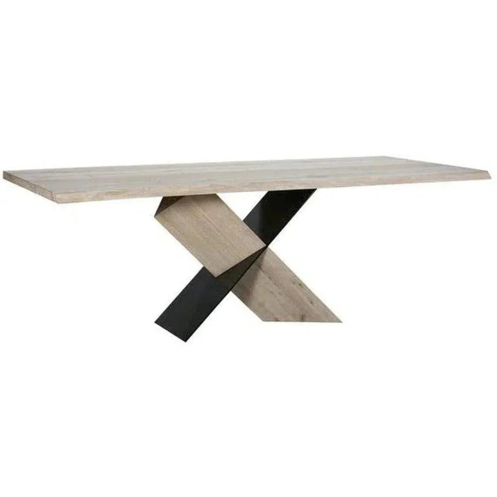 79 Inch Dining Table Natural Contemporary-Dining Tables-Moe's Home-LOOMLAN