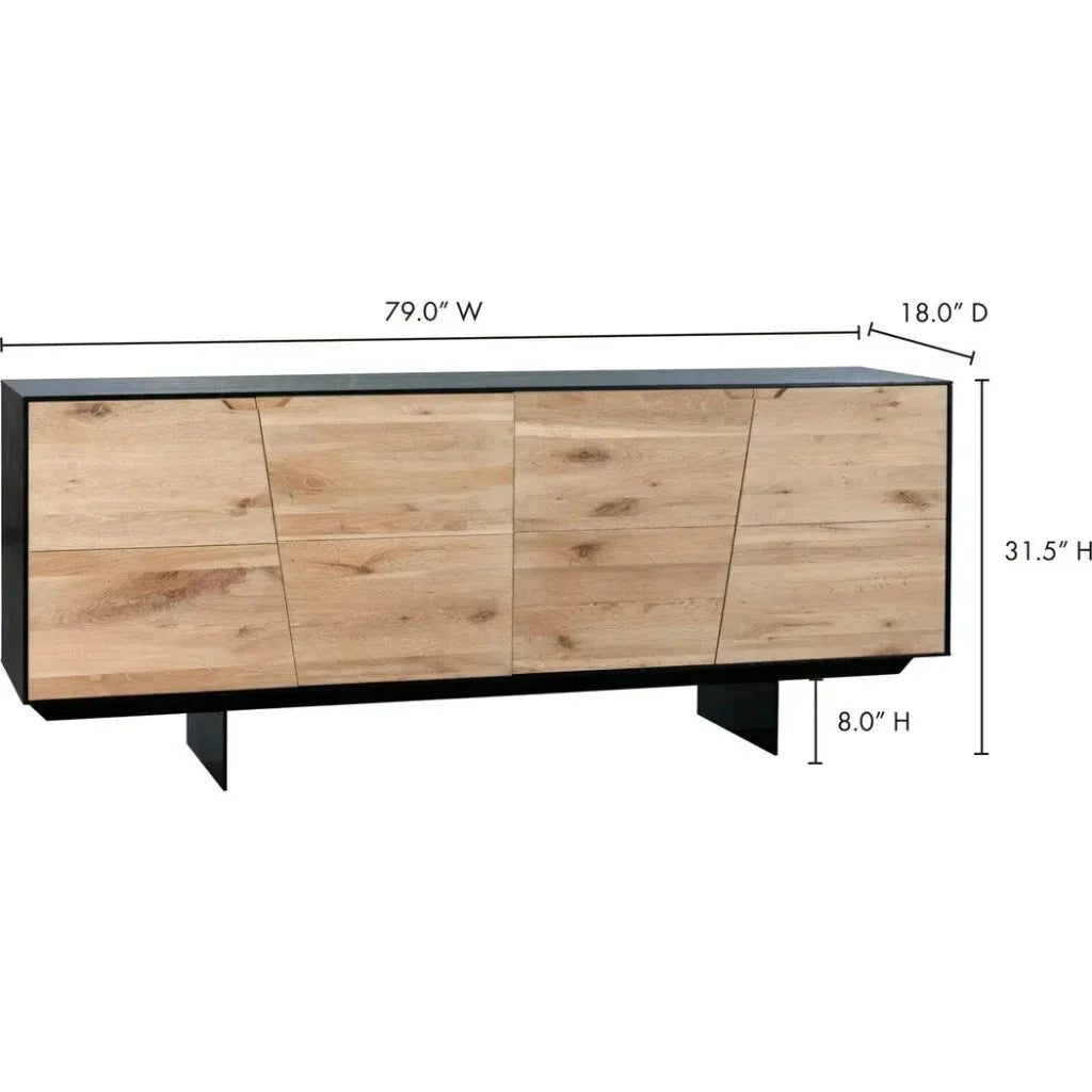 79 Inch Sideboard Natural Contemporary - LOOMLAN - Moe's Home - Sideboards