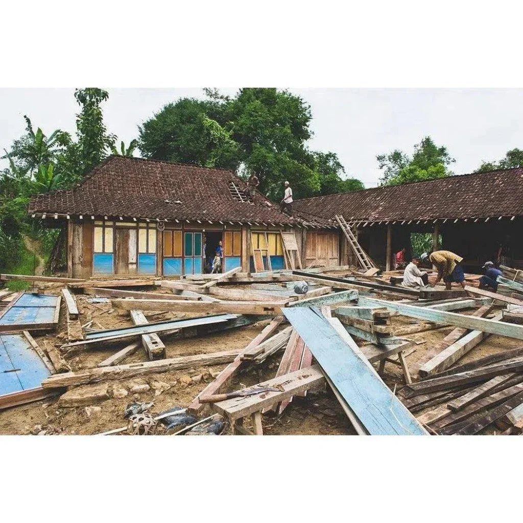 79" Reclaimed Teak Rectangle Wall Rack Mix & Match-Etageres-LH Imports-LOOMLAN