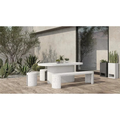 79 in Outdoor Dining Table Grey Contemporary-Outdoor Dining Tables-Moe's Home-LOOMLAN