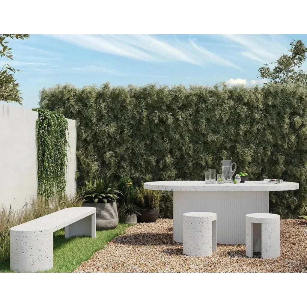 79 in Outdoor Dining Table Grey Contemporary-Outdoor Dining Tables-Moe's Home-LOOMLAN