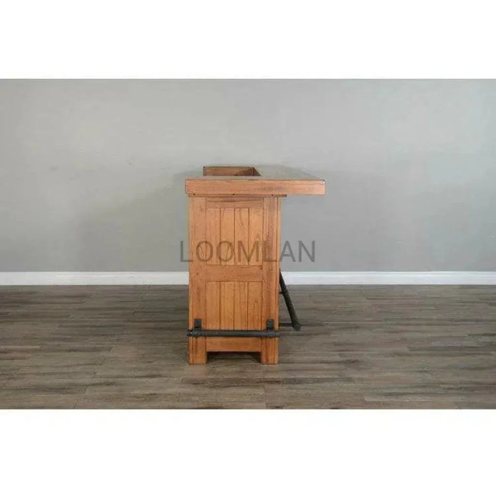 80" Game Room Rustic Basement Bar Island-Home Bar Islands-Sunny D-LOOMLAN