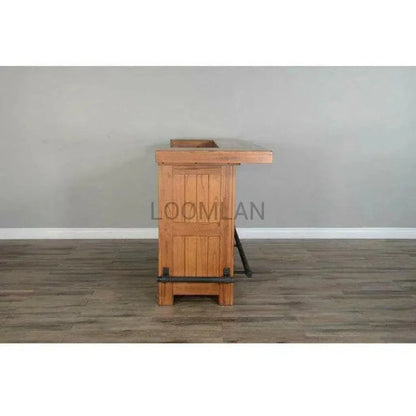 80" Game Room Rustic Basement Bar Island-Home Bar Islands-Sunny D-LOOMLAN