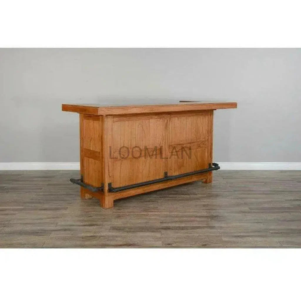 80" Game Room Rustic Basement Bar Island-Home Bar Islands-Sunny D-LOOMLAN