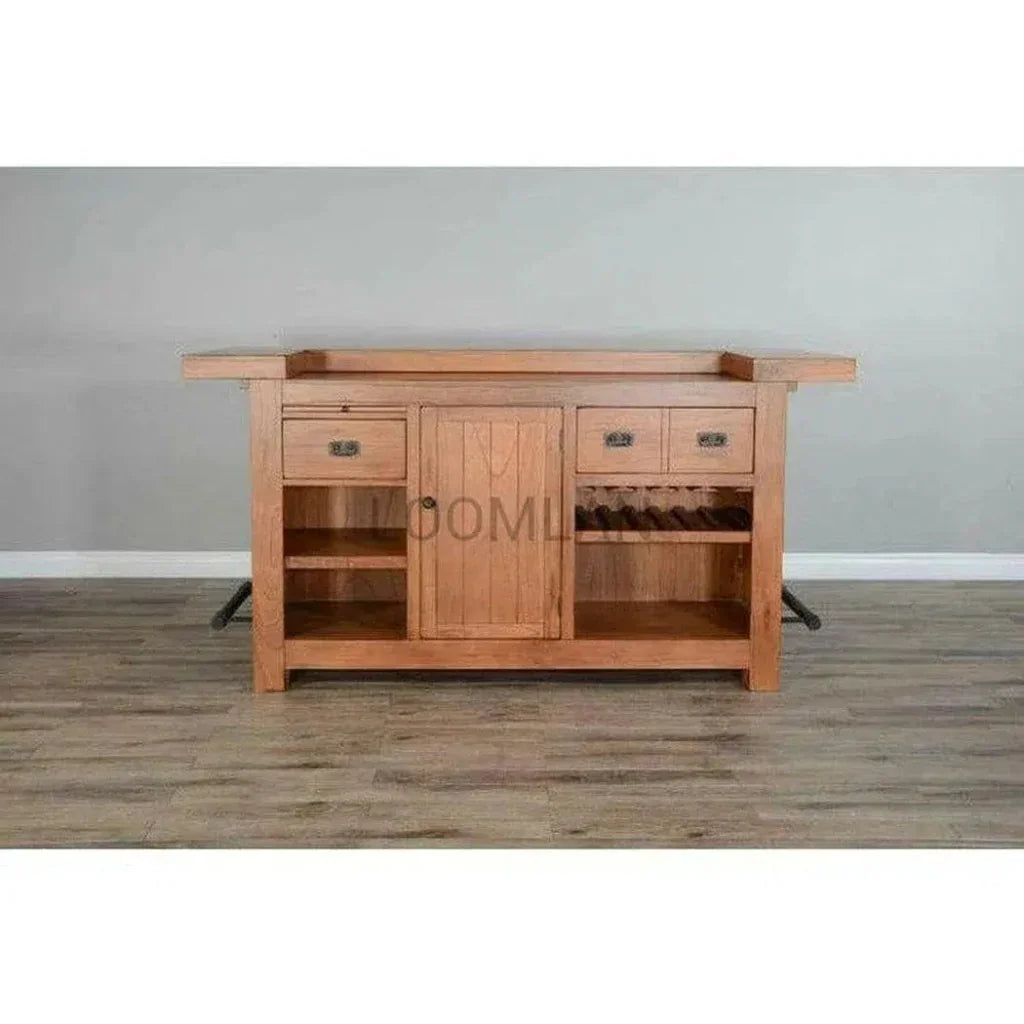 80" Game Room Rustic Basement Bar Island-Home Bar Islands-Sunny D-LOOMLAN