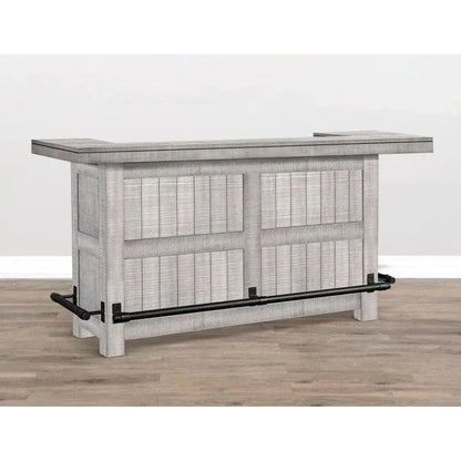 80" Grey Basement Bar Counter Server-Home Bar Islands-Sunny D-LOOMLAN