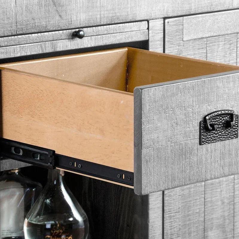 80" Grey Basement Bar Counter Server-Home Bar Islands-Sunny D-LOOMLAN